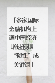 多家国际金融机构上调中国经济增速预期 “韧性”成关键词